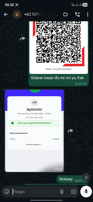 Testimoni ChatGPT Workspace (Business) — screenshot asli pelanggan Jajan Web